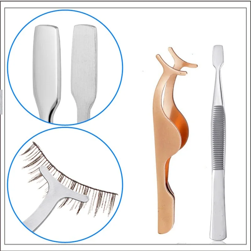 

2 Pcs/set High quality rose gold eyelash curler Clamp 3d-mink-lashes holder false eyelash extensions beauty Makeup tools