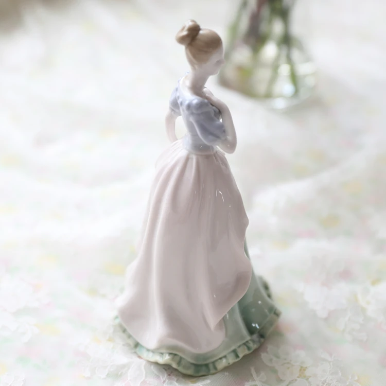 Керамическая кукольная статуя для девочек, домашний декор, украшение комнаты, винтажная роза, фарфор, статуэтки для девушек, свадебные украшения, подарок