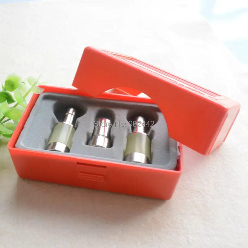 

Free Shipping 3 Sets/Lot T3 T5 T8 KAM Snap Riveting Mould KAM Plastic Snap Button Die for DK95 Electrical Snap Bander Machine