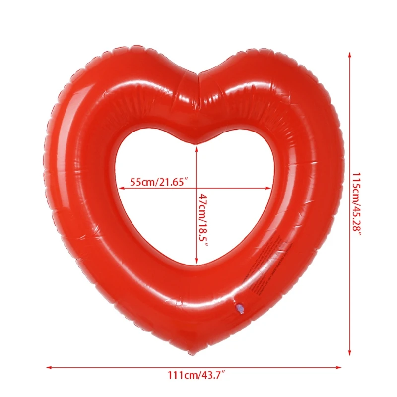 Надувное кольцо в форме сердца для бассейна, гигантский матрас для воды, забавная игрушка
