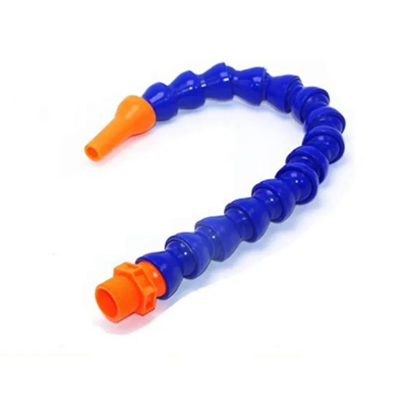 CNC Machine Part Round Nozzle 1/4PT Flexible Oil Coolant Pipe Hose Blue Orange Wood Router Spare Tools