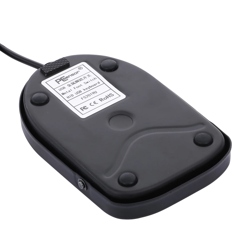  USB Metal Foot Switch Operated Pedal Controller One Key Customized Keyboard Mouse Multimedia Functi