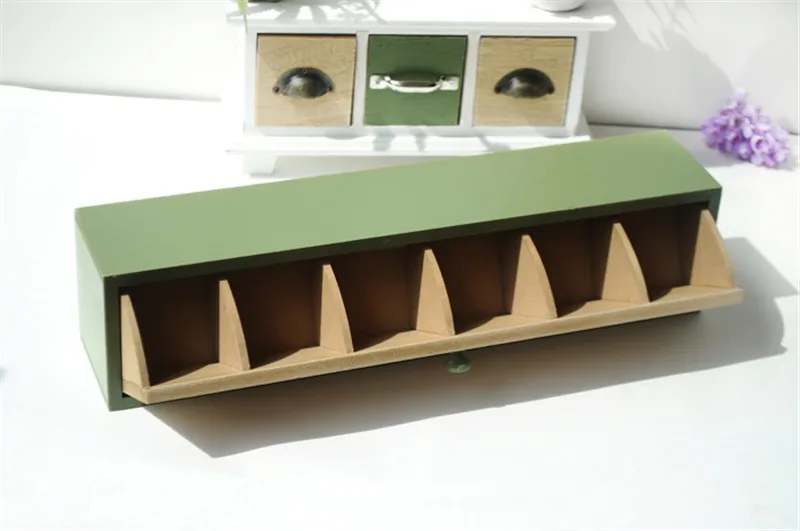 ZAKAKA Зеленая папка деревянный декор садовые ящики для хранения ящик для хранения перегородка органайзер для хранения DIY домашняя коробка для хранения