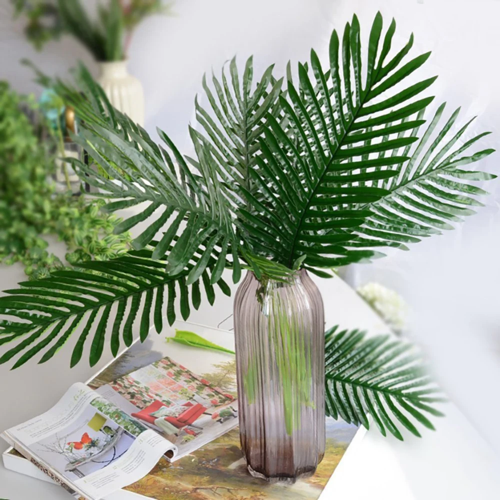 

30pcs Large Artificial Tropical Palm Leaves Hawaiian Luau Party Jungle Beach Theme Table Decor durable Artificial Palm Leaves