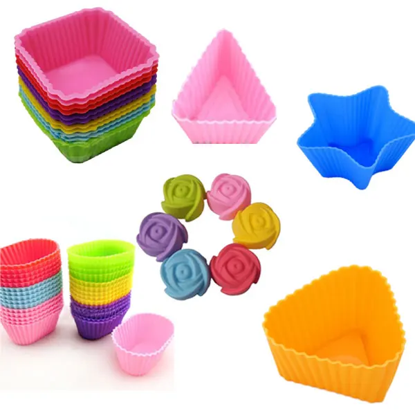 

2018 5 Shapes Specialized Soft Silicone Mould Candy Muffin Cup Cake Silicone Cake Cakecup Tools baking tool kitchen accessories