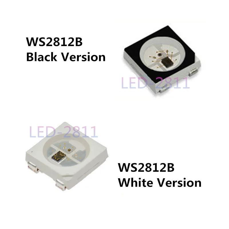 

5~1000pcs WS2812B LED Chip 5050 RGB SMD Black/White version WS2812 Individually Addressable Digital DC5V