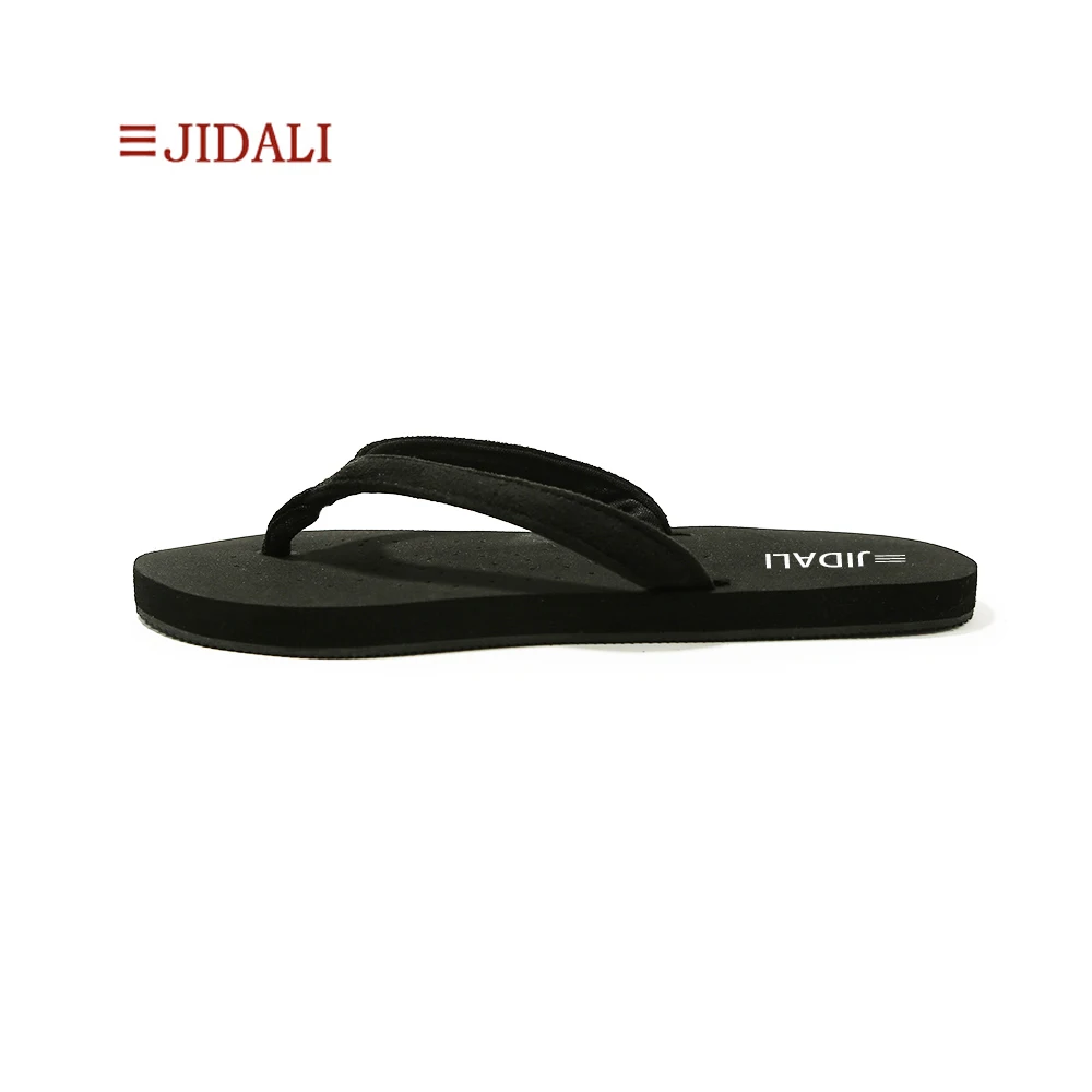 JIDALI/Модные женские тонкие черные Вьетнамки; удобные легкие и гибкие летние сандалии на плоской подошве; обувь EVA; женская обувь; Размеры 35-39