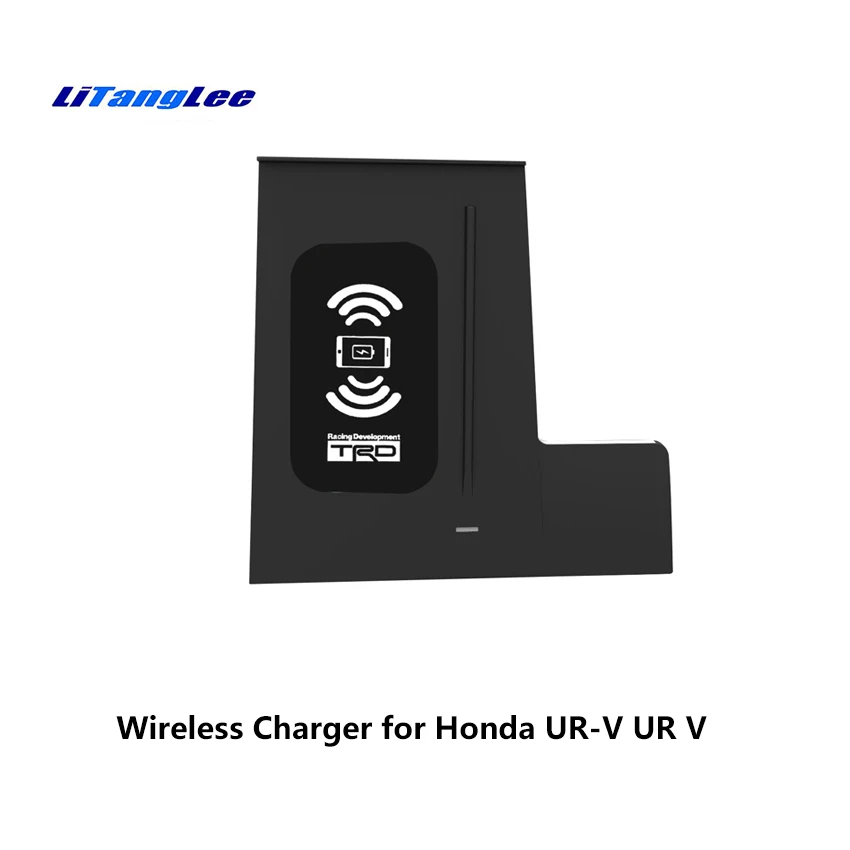 

LiTangLee Wireless Charger for Honda UR-V UR V 2017 2018 Wifi Charger Storage Car Quick Charge Fast Mobile Phone Car Armrest Box