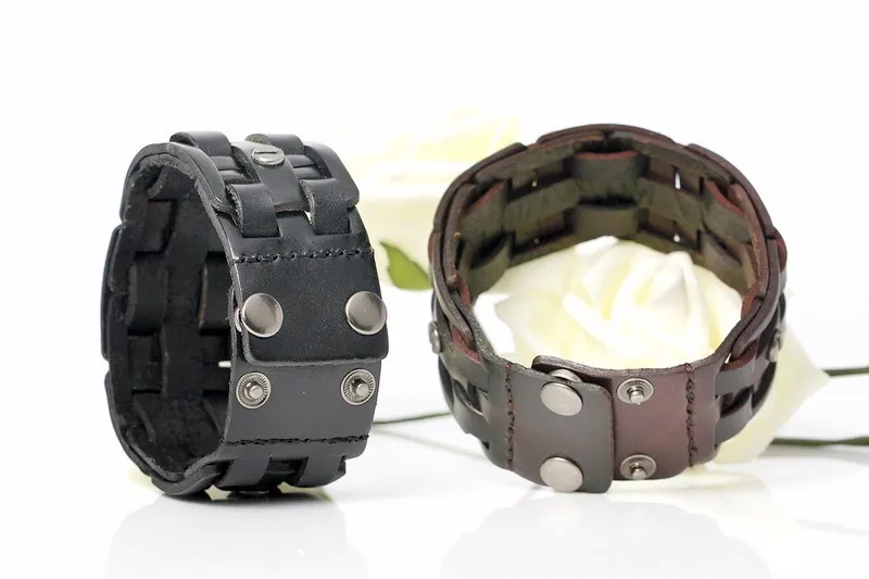 Bobo Cover новое прибытие ручной повязки очаровательные мужские браслеты популярные простые мозаичные черные кожаные браслеты