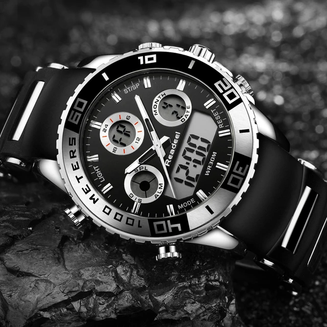 Top Brand Luxury zegarki męskie gumowe LED Digital mężczyźni zegarek kwarcowy Man Sports Army wojskowy nadgarstek Watch Erkek Kol Saati tanie i dobre opinie Quartz Wristwatches Kompletny kalendarz odporny na wstrząsy stop Watch wyświetlacz LED Auto Date wodoodporny tylne światło chronograf wiele stref czasowych alarm Repeater Top Brand Luxury zegarki męskie gumowe LED Digital mężczyźni zegarek kwarcowy Man Sports Army wojskowy nadgarstek Watch Erkek Kol Saati tanie i dobre opinie Quartz Wristwatches Kompletny kalendarz odporny na wstrząsy stop Watch wyświetlacz LED Auto Date wodoodporny tylne światło chronograf wiele stref czasowych alarm Repeater
