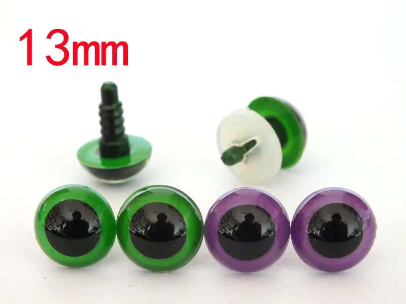 

free shipping!!!Doll Parts Animal eyes,Plastic safety eyes with white washer --13mm