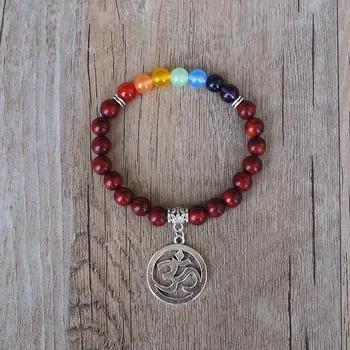 Bracelet Avec Les 7 Chakras OM