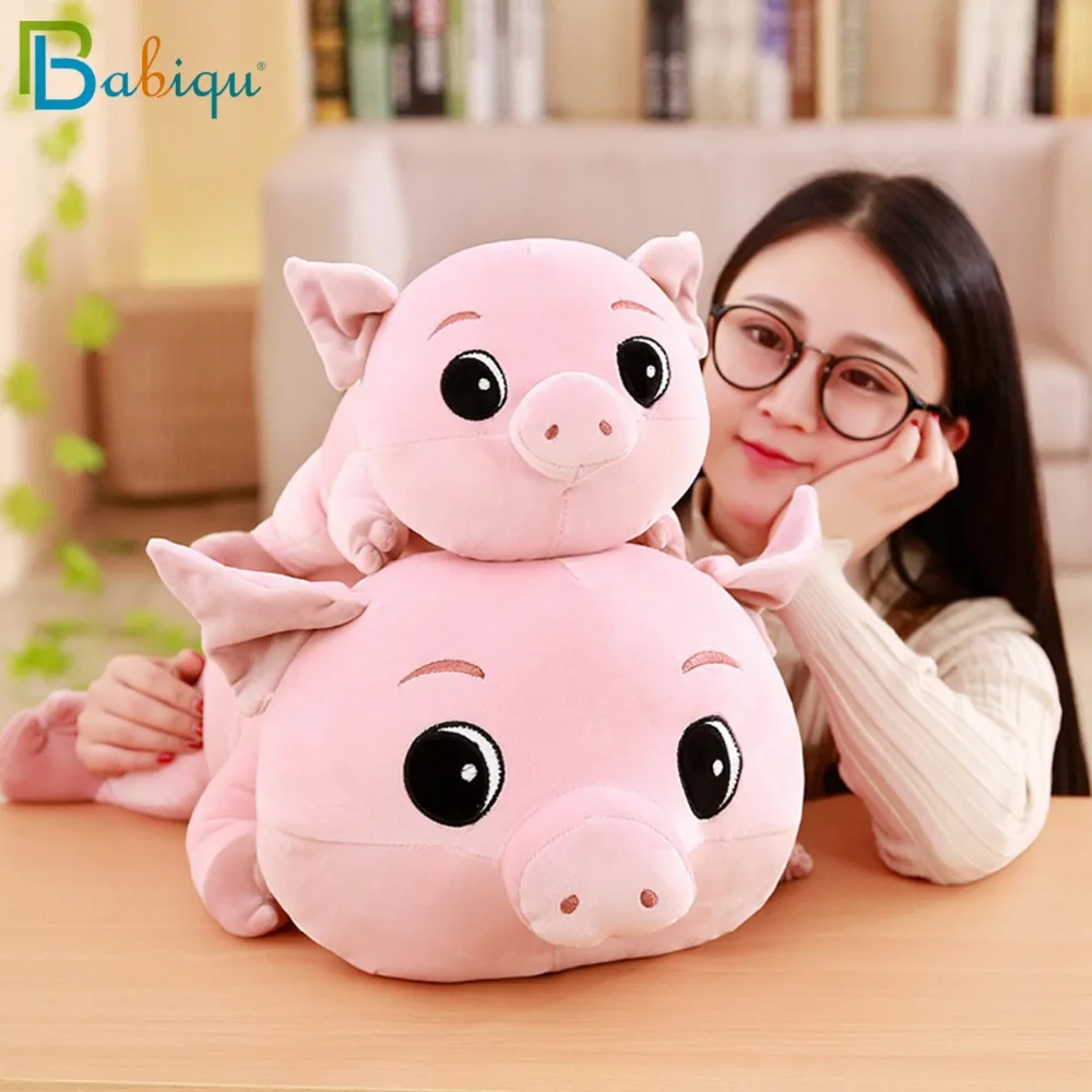 

Babiqu 1pc 50/60cm Pink Soft Big Eyes Pig Plush Toys Stuffed Animal Doll Furniture Decoration Children's Toys Birthday Gifts
