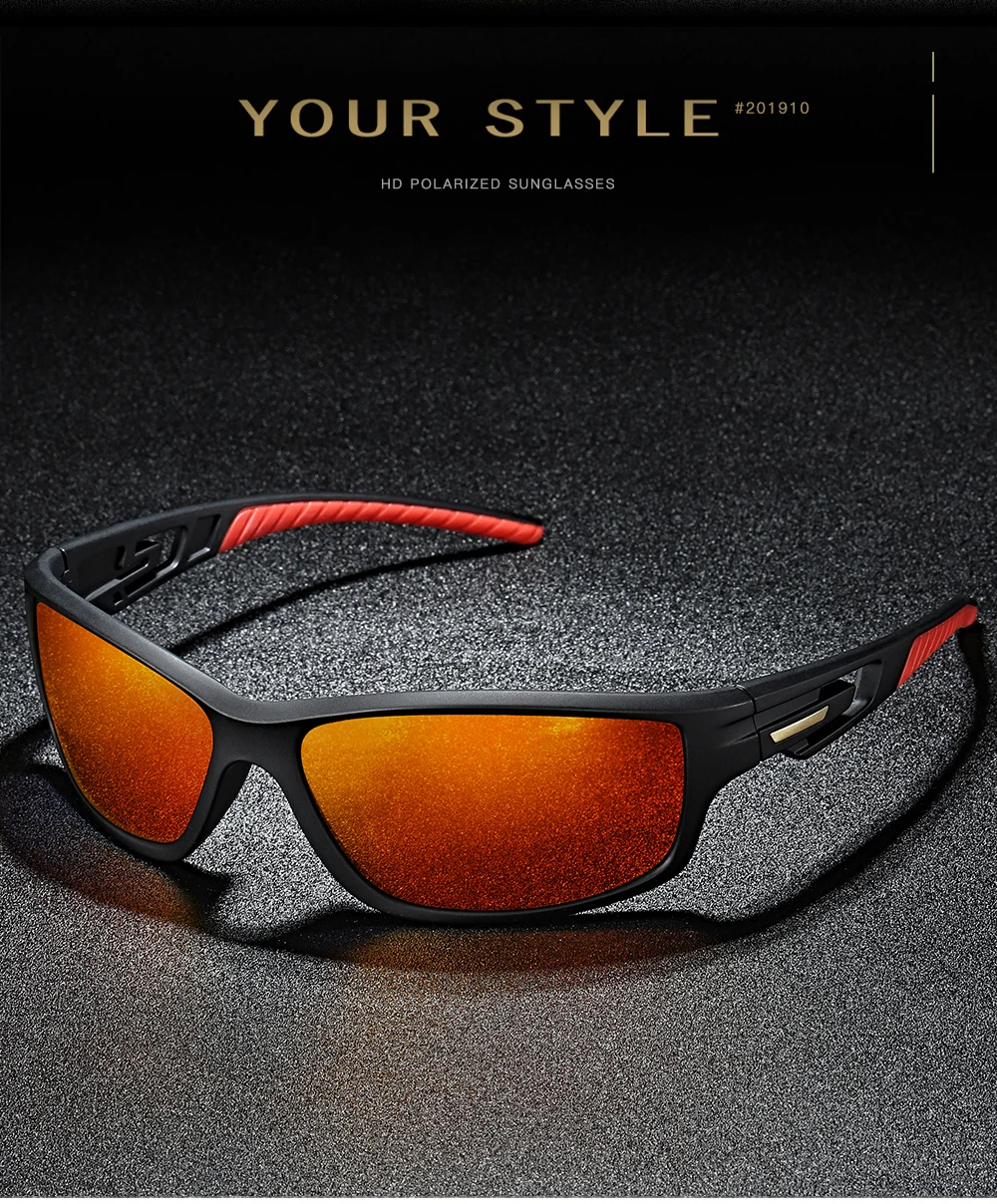 WESHION спортивные солнцезащитные очки Для мужчин поляризационные Брендовая дизайнерская обувь снаружи солнцезащитные очки 2018 TR90 очки best