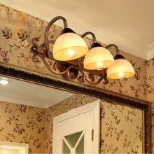 Европейский Винтажный настенный светильник зеркало переднее освещение прихожей лесенка свет винтажные Настенные светильники