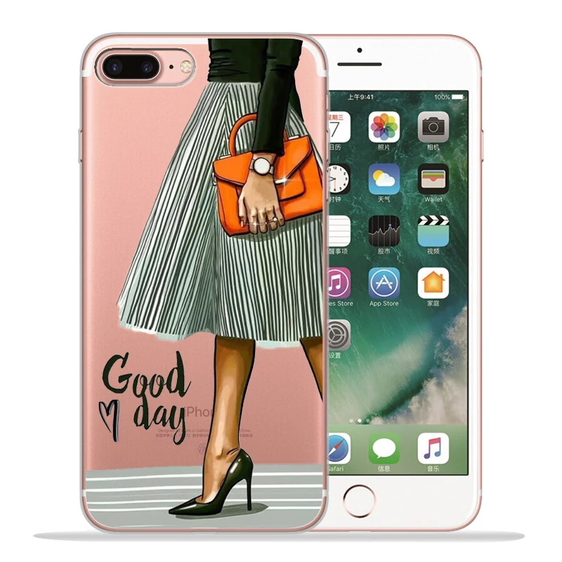 Чехол для iphone 8 модный прозрачный чехол для девушек и женщин для iphone 7 X XS Max XR 6 7 8 Plus 5S Новое поступление чехол Etui