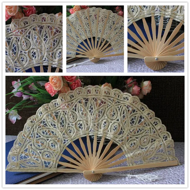 Fashion Antique Custom Vintage Fans Hot Bridal Bamboo Fashion Antique Custom Vintage Fans Hot Bridal Bamboo Fan Wedding Flower Cotton