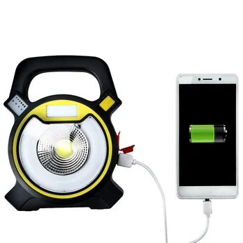 

Brand New Wireless 5W 4Mode Super Bright LED Rechargaeble COB Work Light Lamp No Battery / 2x 18650 Batteries With Handle