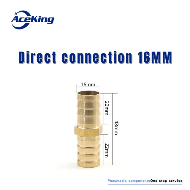 All copper pagoda joint y-type gas pipe three-way gas pipe straight hose joint fitting t-type three-way four-way joint gree head two-way 16MM