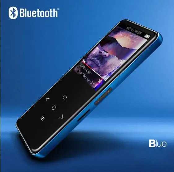 Benjie A20 металлический сенсорный экран mp3 плеер 8 Гб hiff без потерь bluetooth 4,2 музыкальный плеер benjie a20 FM плеер - Цвет: blue