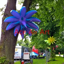 Свадебное украшение, надувные цветы, фиолетовое синее дерево, праздничное украшение, надувные Висячие светодиодные цветы