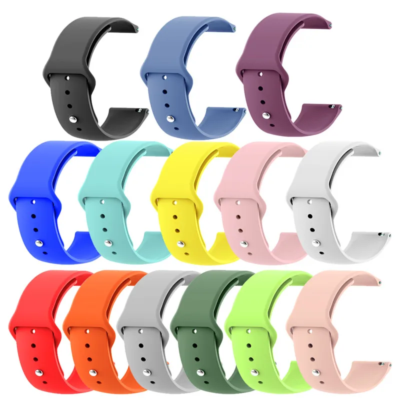 

22mm Replacement Silicone Bracelet For IWatch 1/2/3/4 Smart watch strap band for Huawei Watch 2/Gear S3/LG Watch/Ticwatch 1 Belt