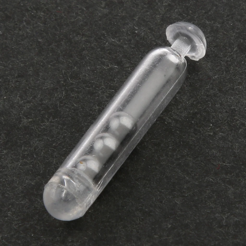 1.55cm/2.15cm/2.6cm Hard Plastic Worm Jig Fishing Lure Metal Balls Insert Rattle Chambers Shake Sound Attract Fishing Bait