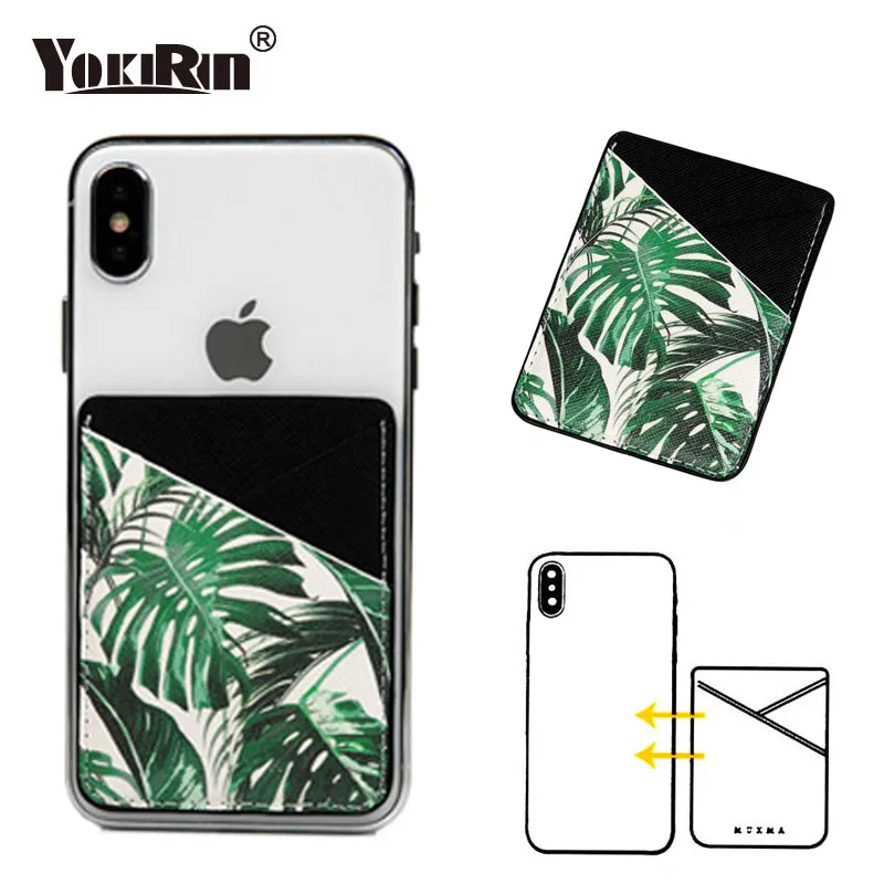 Universal Phone Wallet Sticker For iPhone X XR XS 8 7 PU Leather Phone