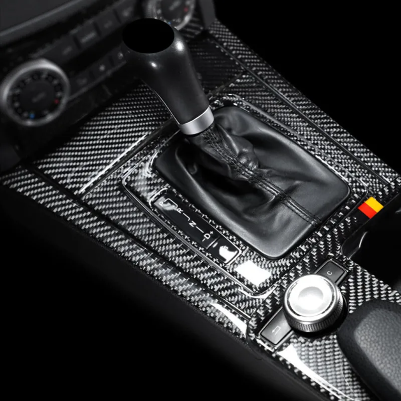 

Center Console Gear Shift Trim Strips 2pcs For Mercedes Benz C Class W204 2007-2013 LHD Carbon Fiber Car Styling Interior