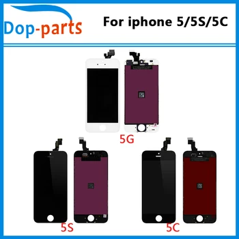 

50Pcs Wholesale LCD For iPhone 5 5c 5s LCD Display Touch Screen Digitizer Assembly No Dead Pixel Complete Replacement Parts