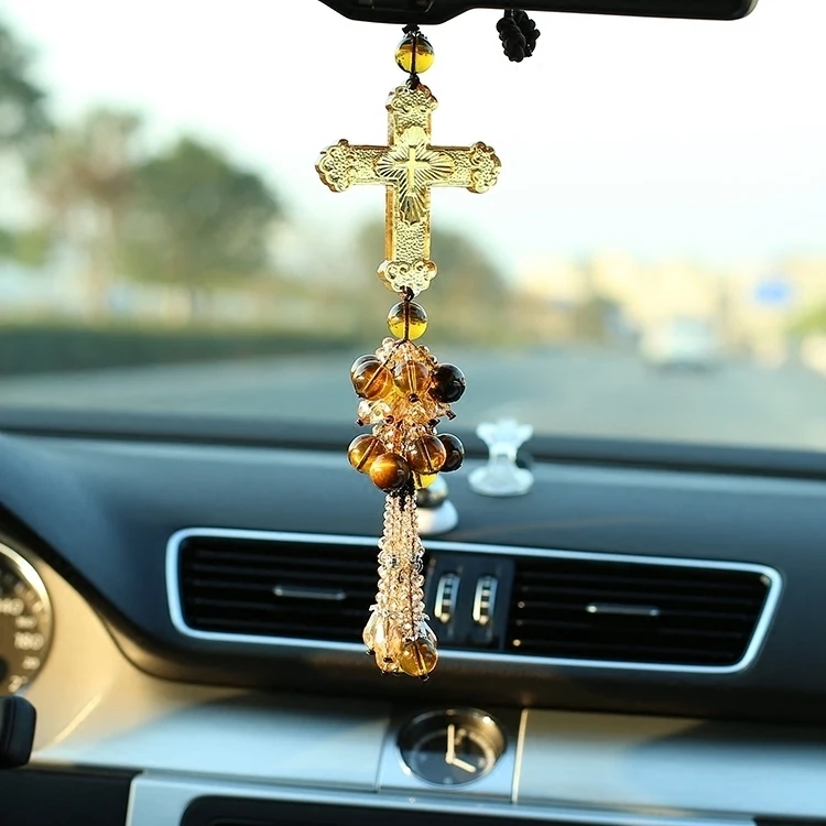 

The Cross of Christ car pendant Jesus Hanging Ornament car peace crystal Car Interior Decoration Accessories