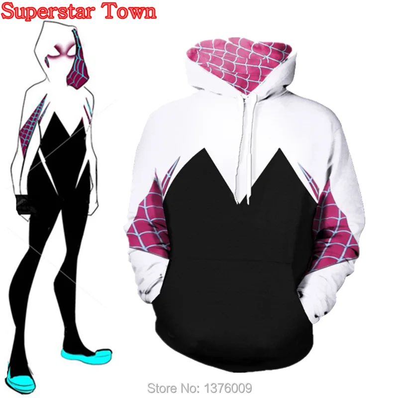 

Spider-Man : Homecoming Hoodies Women Pullovers Cosplay Hoody Sweatshirts SpiderMan Hoodie Harajuku Style Anime Tops