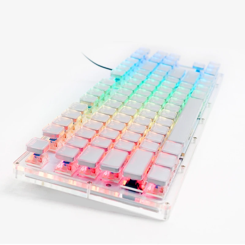 

ARMS 87keys USB Wired Mechanical Keyboard LED Backlight Blue/Red/Black/Brown Switch Gaming Keyboard For Pro PC Games Gamer