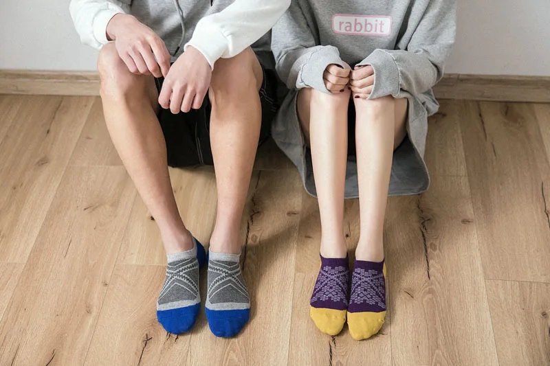 Новая обувь для мужчин и женщин летние тонкие жаккардовая носки-башмачки модные смешанные цвета дышащая комфорт любителей Носки