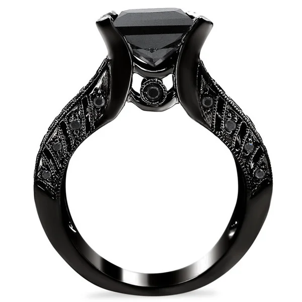 all prong princess cut black zircon bridal set black gold filled solid ring 2015 top fashion black wedding ring o jewelry in rings from jewelry - All Black Wedding Rings all prong princess cut black zircon bridal set black gold filled solid ring 2015 top fashion black wedding ring o jewelry in rings from jewelry - All Black Wedding Rings