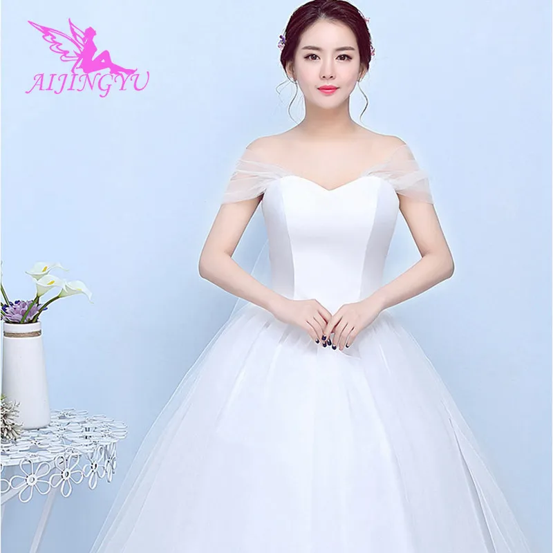 

AIJINGYU 2018 sexy free shipping new hot selling cheap ball gown lace up back formal bride dresses wedding dress FU122