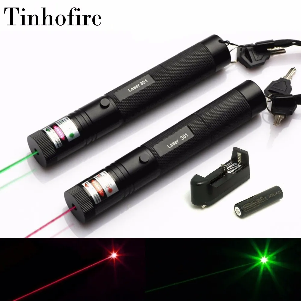 990Miles 532nm 301 Green Laser Pointer Lazer Pen+2 x 18650 Battery