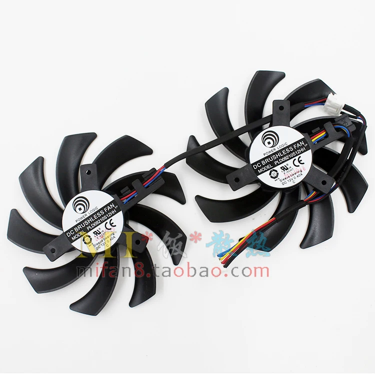 

Power Logic PLD09210S12HH DC 12V 0.40A 4-Wire 3-wire Server Frameless Cooling Fan