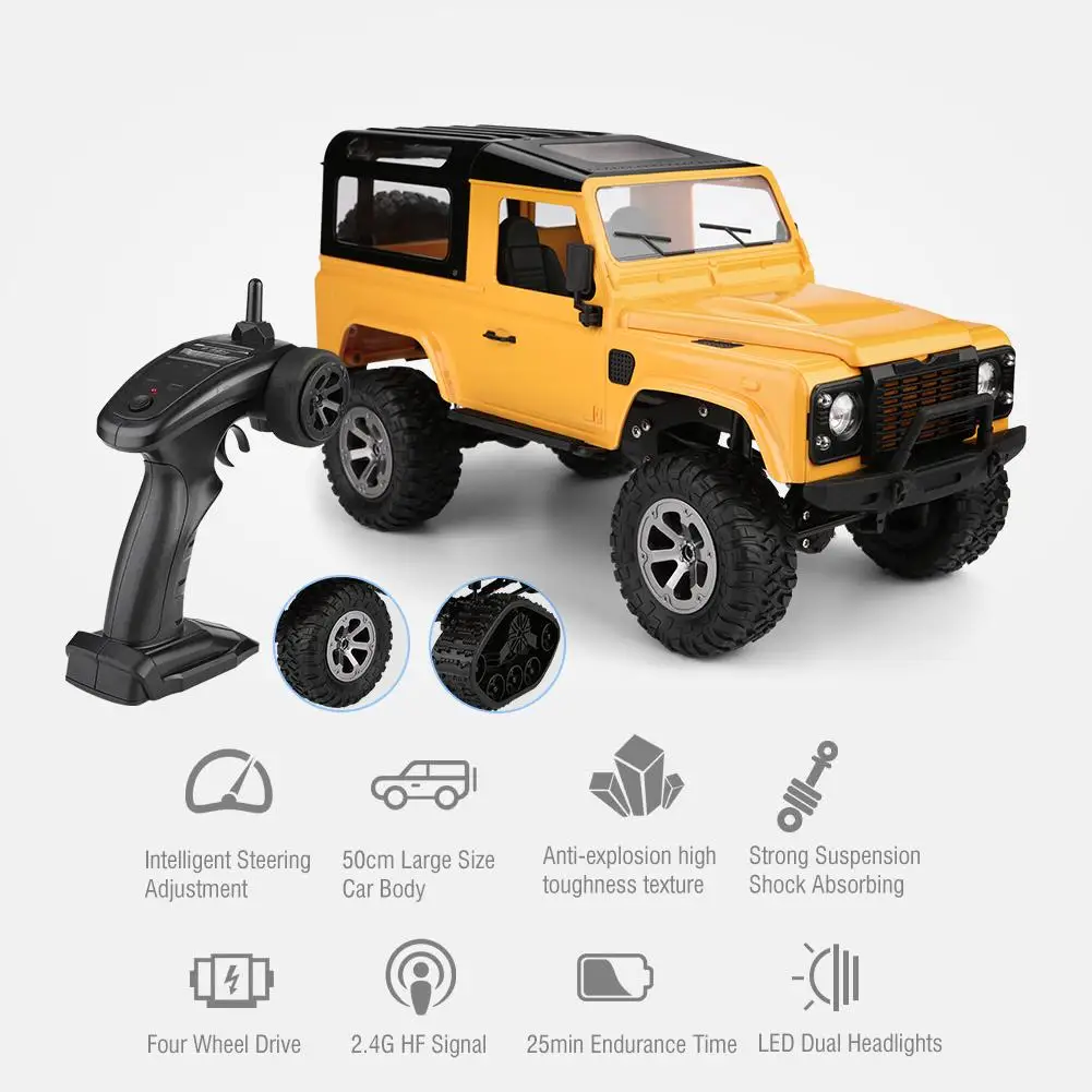 

2.4GHz 1/16 Scale Four-Wheel Drive Dual LED Headlight Off Road RC Car Toy with strong wear-resistant Kids nice gift RC Car Toy