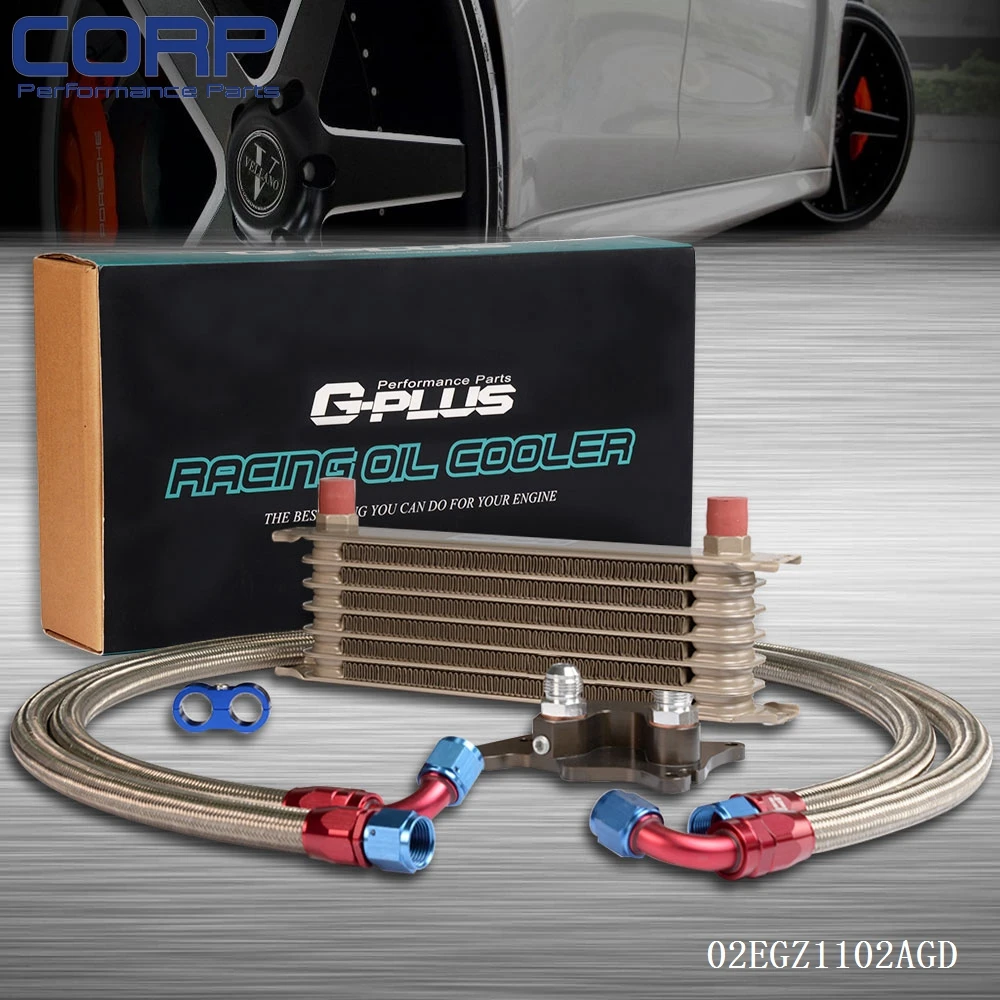 FOR BMW MINI COOPER S TURBO R56 06 12 Gold universal 7 Row ENGINE OIL COOLER