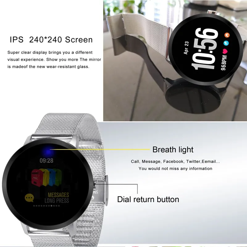 V11 Смарт часы 1 3 дюйма 240*240 экран из закаленного стекла IP67 монитор сердечного