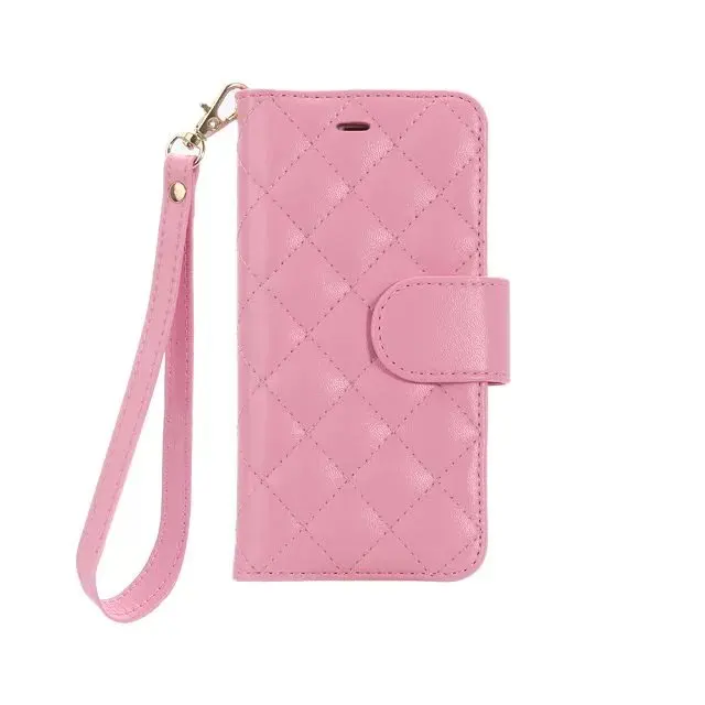 HOKEJ роскошная сумка из овечьей кожи с кронштейном для хранения карт, посылка для iPhone 6 6+ 7+ 8+ x Xs Max, модная сумка для телефона - Цвет: Золотой