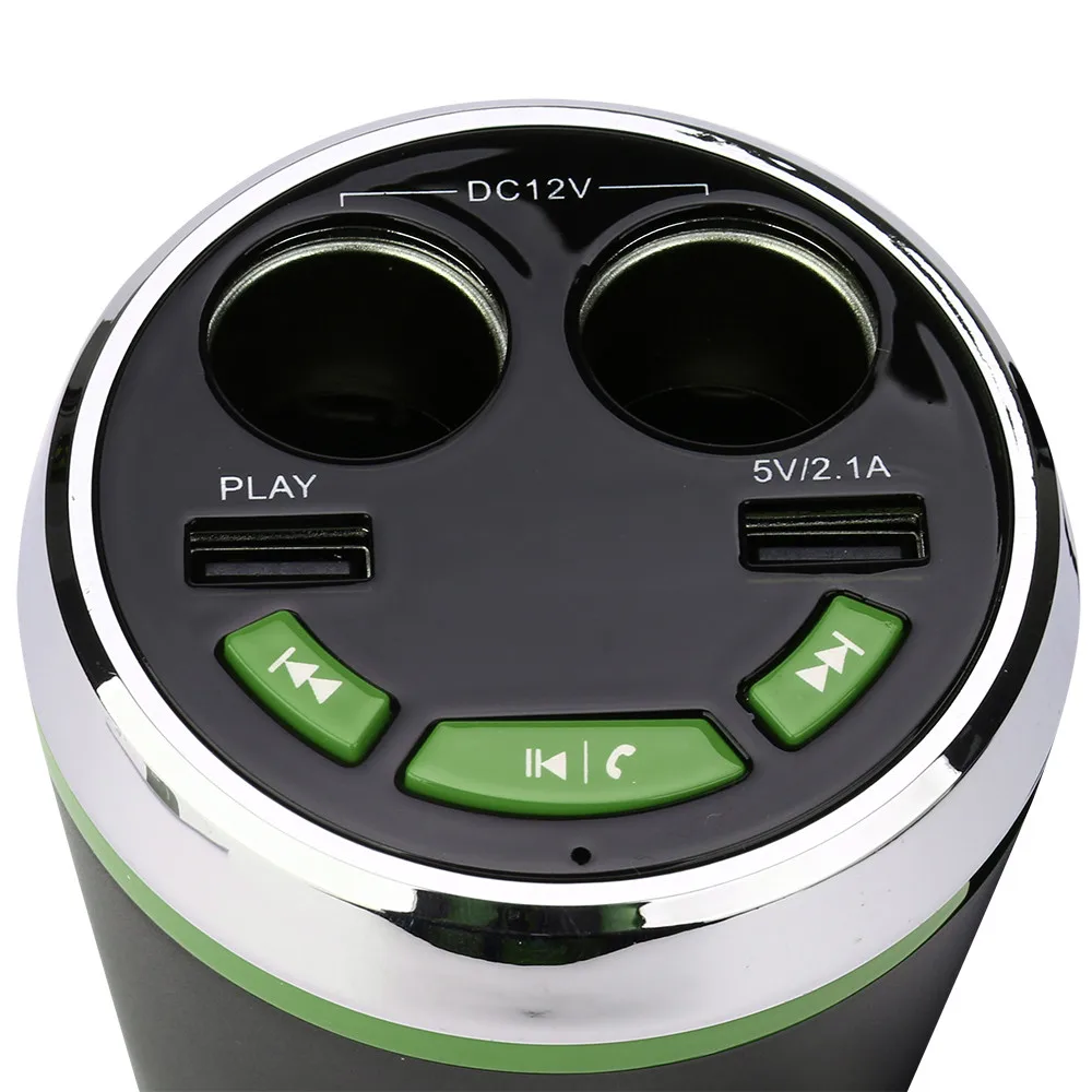 Bluetooth Светодиодный автомобильного прикуривателя комплект MP3 плеер Динамик 2 Порты и разъёмы USB Зарядное устройство RD зарядных порта usb для автомобиля Зарядное устройство прикуриватель адаптер Qi C N