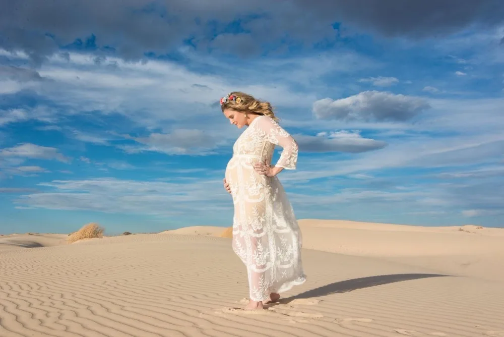 Платье для беременных; реквизит для фотосессии; белое кружевное сексуальное Макси-платье; элегантное кружевное платье для фотосессии для беременных женщин