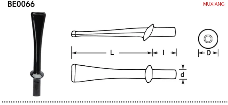 66 muxiang straight acrylic mouthpiece good quality tobacco pipe nozzle fit with 3 mm filter