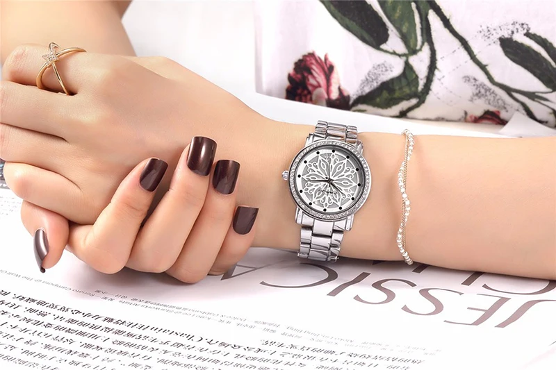 Crrju Women Watches 2018 Top Luxury Brand Fashion Charms Rose Gold Women Watch Diamond Ladies  Wristwatch relojes mujer 2019 (6)