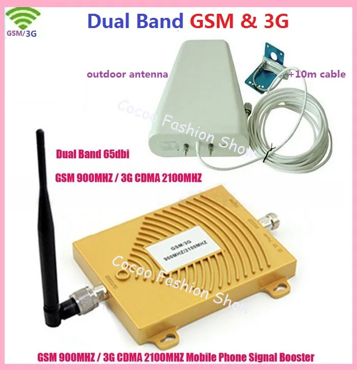 

Full Set GSM 900 3G Cellular Signal Booster GSM 900mhz 3G UMTS 2100mhz Mobile Amplifier WCDMA 2100 Dual Band Repeater Extender