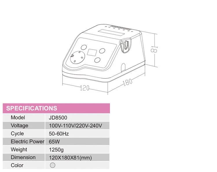 1 шт. JD8500 многофункциональный электрический шлифовальный станок 65 Вт ручной полировщик для ногтей нефрита ремесла шлифовальный станок