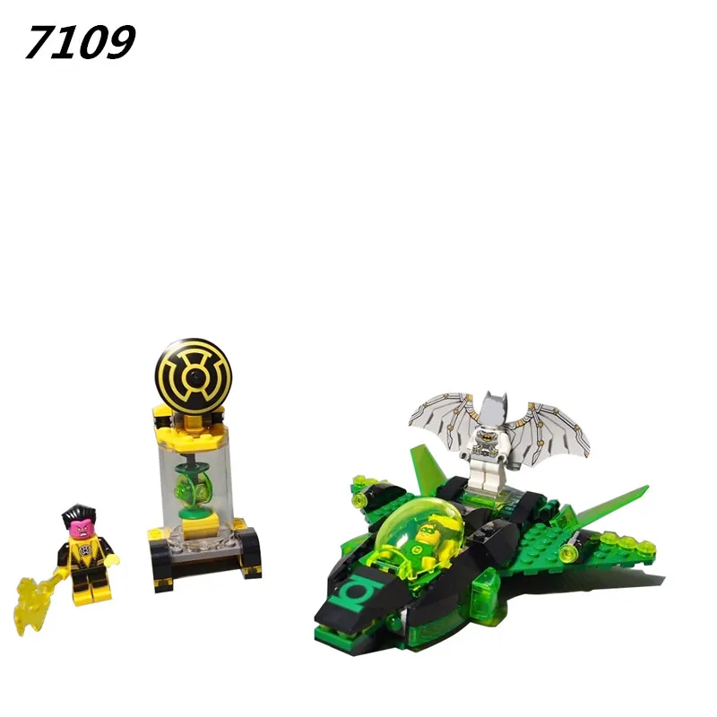 AIBOULLY New 7109 Super Heroes Batman Green Lantern vs Sinestro building Blocks Bricks Toys for children