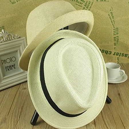 [DINGDNSHOW] модная мужская шляпа от солнца для взрослых, джаз, кепки, летние шляпы для женщин, винтажная пляжная соломенная шляпа Панама